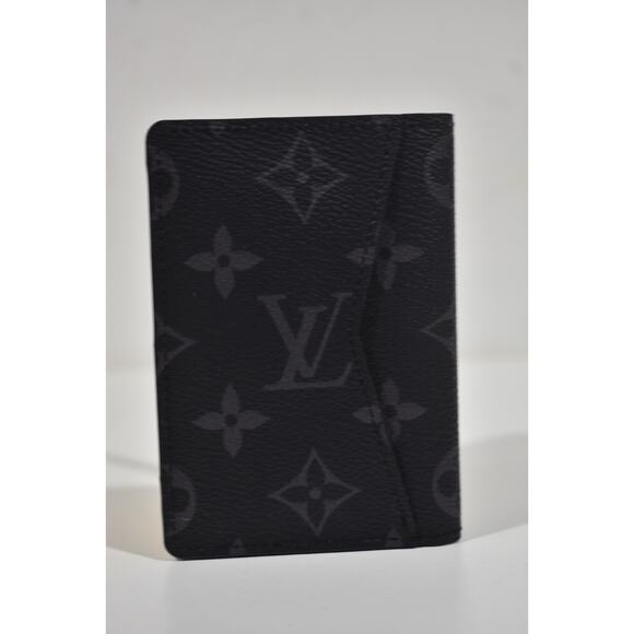Louis Vuitton Monogram Eclipse Gaston Label Savan Yellow Pocket Organizer Wallet - Picture 5 of 9